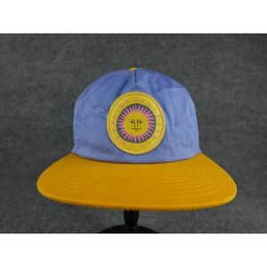 Poler Sunshine Hat Blue Yellow Sun Patch Snapback Cap‎ Outdoor Camping